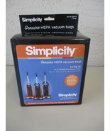Simplicity Synchrony HEPA Vacuum Bags Type W SWH-6 6-Pack GENUINE + 1 Bo... - £17.10 GBP