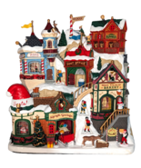 Lemax Santa&#39;s Village Facade Christmas Town LED Santa Mrs Claus Elves Re... - £85.10 GBP