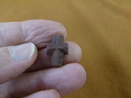 (CR593-126) 5/8" Fairy Stone CHRISTIAN CROSS oiled Staurolite Crystal MA... - $16.99