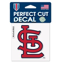 MLB St. Louis Cardinals Red Logo on 4&quot;x4&quot; Perfect Cut Decal Single WinCraft - £8.61 GBP