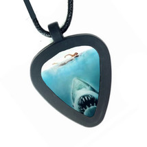 Jaws shark movie Pickbandz Mens or Womens Real Guitar Pick Necklace - £9.80 GBP