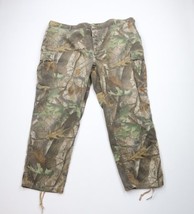 Vintage 90s Cabelas Mens 3XL Faded Realtree Camouflage Wide Leg Cargo Pants - $98.95