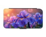 Flower Purple Iris iPhone PLUS Flip Wallet Case - $19.90