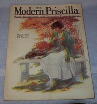  Modern Priscilla Needlework Fashion Housekeeping Magazine Sept 1917 - $20.00