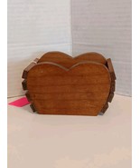 Vintage Braided Heart Coaster Holder NO COASTERS Retro Country Style Charm - $218.24 MXN