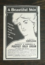 Vintage 1902 Daggett &amp; Ramsdell&#39;s Perfect Cold Cream Original Ad 1021 - $6.64