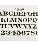 Roman Boston Font Example 1899 Victorian Craft Drawing Ephemera DWKK20 - €17,15 EUR
