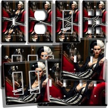 Cruella de Vil WITH DOGS SMOKING PORTRAIT LIGHT SWITCH OUTLET WALL PLATE... - $9.99+