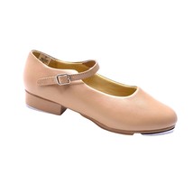 New Womens Mary Jane Tap Tan Buckle 9 Recital Shoes Dance Class Trimfoot - $27.72