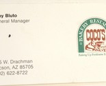 Coco&#39;s Bakery restaurant Vintage Business Card Tucson Arizonabc4 - £3.94 GBP