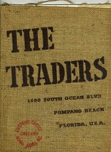 The Traders Menu South Ocean Blvd Pompano Beach Florida 1961 Burlap Cover  - £66.48 GBP