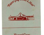 Rupert Gray Restaurant Menu East Avenue &amp; Fairport Road Rochester New Yo... - $77.22