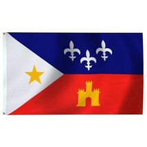 3x5 Acadiana Flag French Louisiana Banner Cajun Pennant Includes 2 Nylon... - $7.88