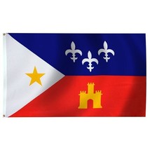 3x5 Acadiana Flag French Louisiana Banner Cajun Pennant Includes 2 Nylon... - £6.28 GBP