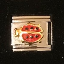 Ladybug Italian Charm Enamel Link 9MM K47 - £11.78 GBP