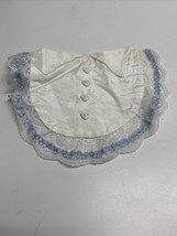 Small Dog Collar Cover White Shirt Front Lace Blue Pageant Collared Formal LG - £7.10 GBP