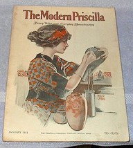 Modern Priscilla Needlwork Fashion Housekeeping Magazine Jan 1913 - £19.81 GBP