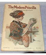 Modern Priscilla Needlwork Fashion Housekeeping Magazine Jan 1913 - $460.41 MXN