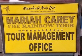 MARIAH CAREY - ORIGINAL 8.5 X 12 RAINBOW TOUR TOUR MANAGERS PERSONAL OFF... - $100.00
