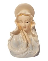 Vintage Virgin Mary Madonna 3D Figural Planter Religious Blue Rubens Japan - £31.96 GBP