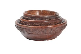 Wooden Serving Bowl-Soup-Kitchen-Dining Multipurpose-(Set of 3) (Takai D... - $31.93