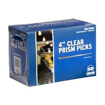 500/Box 4&#39;&#39; Clear Prism Picks - £12.87 GBP