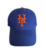 New York Mets Baseball Cap Blue Orange Logo Strapback Hat MLB Adjustable - $16.20