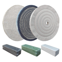 PURUI 6PC 8 Inch Stainless Steel Polishing Buffing Wheel Kit for Bench G... - $46.52