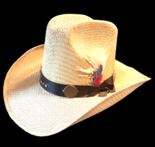 Saturno Ganadero Straw Cowboy Hat Sz 6 Western Anadero Especial - £36.76 GBP