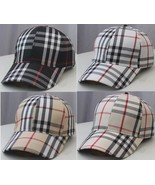 Plaid Stripe Baseball Cap Fashion Designer Outdoor Summer Adjustable cas... - £11.04 GBP+