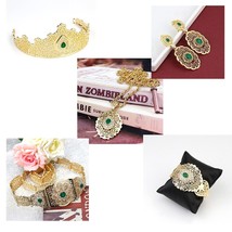 Sunspicems Elegent Bridal Wedding Jewelry Sets For Women Morocco Belt Bangle Ear - £71.71 GBP