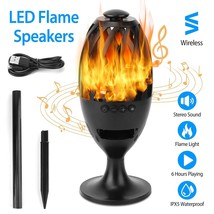 Led Flame Table Lamp Torch Atmosphere Wireless Speakers HD Audio Stereo ... - $41.99