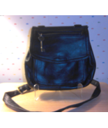 Vintage Fossil Black Pebbled Leather 75082 Crossbody Shoulder Bag - $40.00
