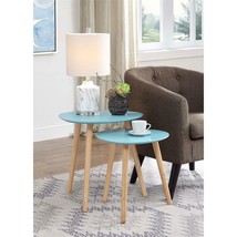 Convenience Concepts Oslo Nesting End Tables in Mint Green Wood Finish - $131.99