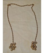 Vintage brass colored sweater clips sweater chains  - £7.90 GBP