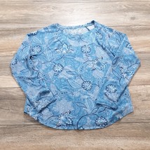 Womens St Johns Bay PL Petite Large Long Sleeve Blouse Top Super Soft Fl... - £11.53 GBP
