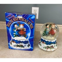 Musical Snow Globe Snowman &amp; Gal Skating Plays the Song &quot;Let it Snow&quot; - £11.67 GBP