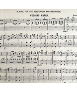 1875 Wedding March Mendelssohn Victorian Sheet Music Reed Organ Melodeon... - $39.99