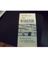 Civil Defense Home Food Storage Program 4 Page booklet July 1960 - $10.97 CAD