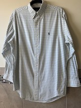 Ralph Lauren Blue Yellow Check Yarmouth Cotton Shirt SZ 15.5 32/33&#39;&#39; NWOT - $1,088.76 MXN