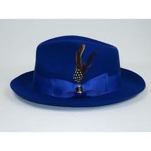 Bruno Capelo Hat Australian Wool Fedora Teardrop Crown Fabio FB235 Royal image 4