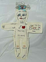 Vintage Over the Hill Lady Symptoms Voo Doo Doll Pain Indicator Gently Used Cond - £14.45 GBP