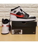 Nike Air Jordan 1 Mid GS Size 6.5Y / Womens Size 8 Black Chili Red 55472... - £128.19 GBP