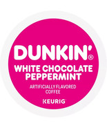 DUNKIN&#39; DONUTS COFFEE WHITE CHOCOLATE PEPPERMINT KCUPS 22CT - $507.14 MXN