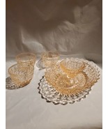 Vintage Jeanette Glass Button and Bows Depression  Glass Mixed Pieces - $54.14 CAD