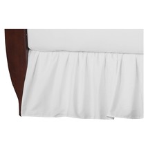 100% Natural Cotton Percale Crib Bed Skirt, White, Soft Breathable, For ... - £26.74 GBP