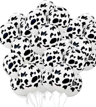 25 PCS Cow Balloons Funny Cow Print Balloons for Children&#39;S Party Western Cowboy - £9.50 GBP