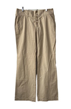 Old Navy Slacks Womens Size 8 Long Khaki Tan Beige Button Fly Wide Leg Pants - £11.45 GBP