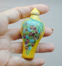 Vintage Chinese Snuff Bottle Pottery Porcelain Colorful - $49.99