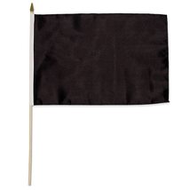 12X18IN Polyester Solid Stick - Solid Color Flags (Black) - £7.09 GBP+